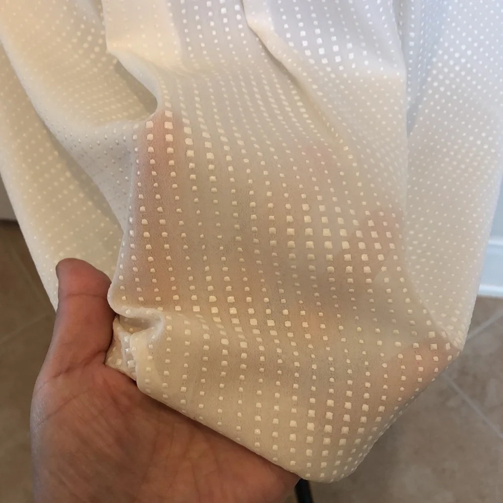 NWOT L’Agence cream silk top